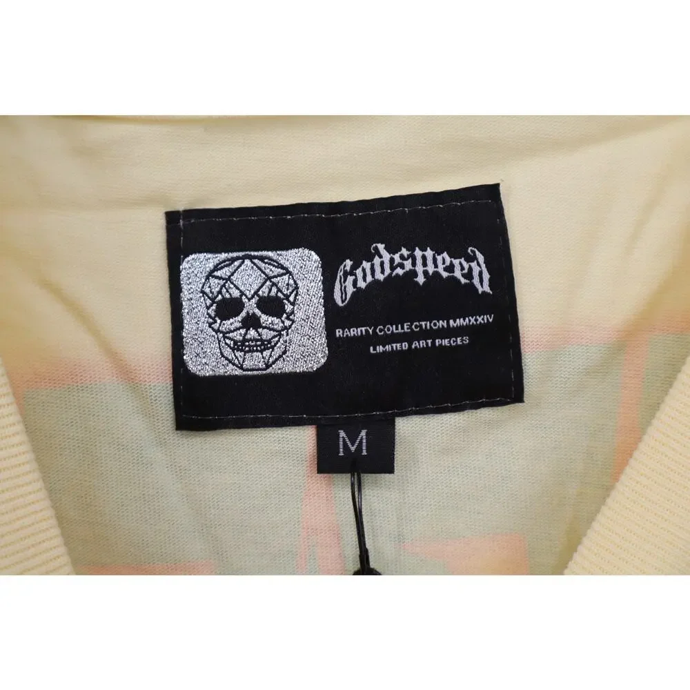 NEW Godspeed Power Steering T Shirt Men's Yellow Short Sleeve Crew Neck M